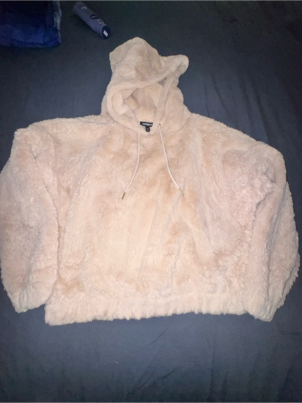 Express Plush Hooded Pullover - Soft Beige